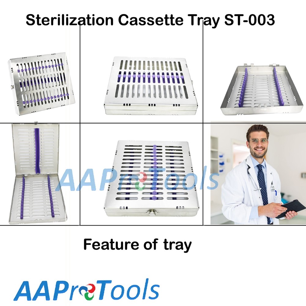 2 Sterilization Cassette for Dental Elevators Extracting Forceps Big Par ST-003