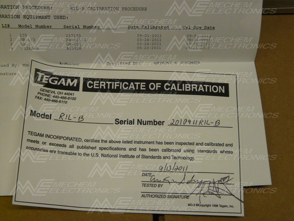 TEGAM R1L-B MicroOhm / Bond Meter. New!