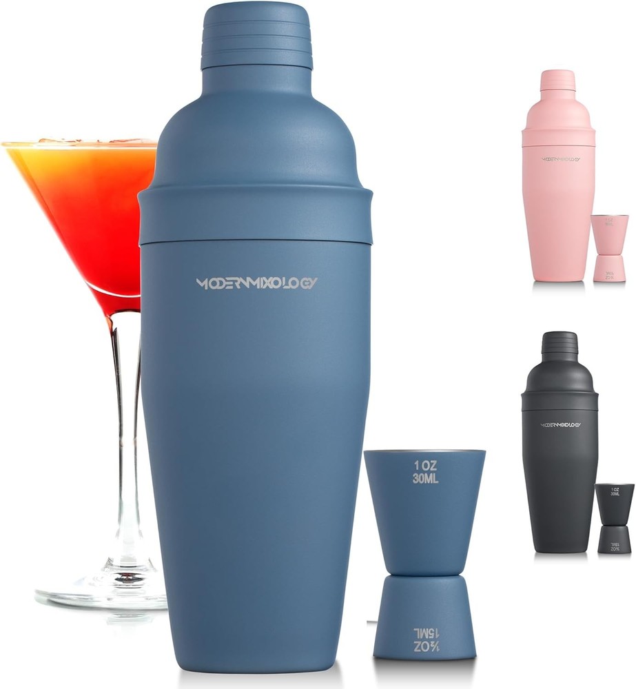 Matte Blue Cotail Shaker Set – Bartender entials with