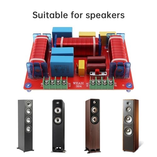 3 Way Crossover, 400W Adjustable 4-8 Ohm 3 Way One High & Two Low Frequency