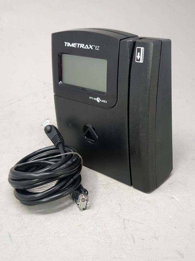 Pyramid TimeTrax EZ Time Clock Terminal Ethernet No Power Adapter Untested