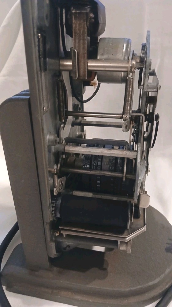 VINTAGE IBM TIME PUNCH CLOCK MACHINE DECOR WITH WORKING CLOCK ART DECO