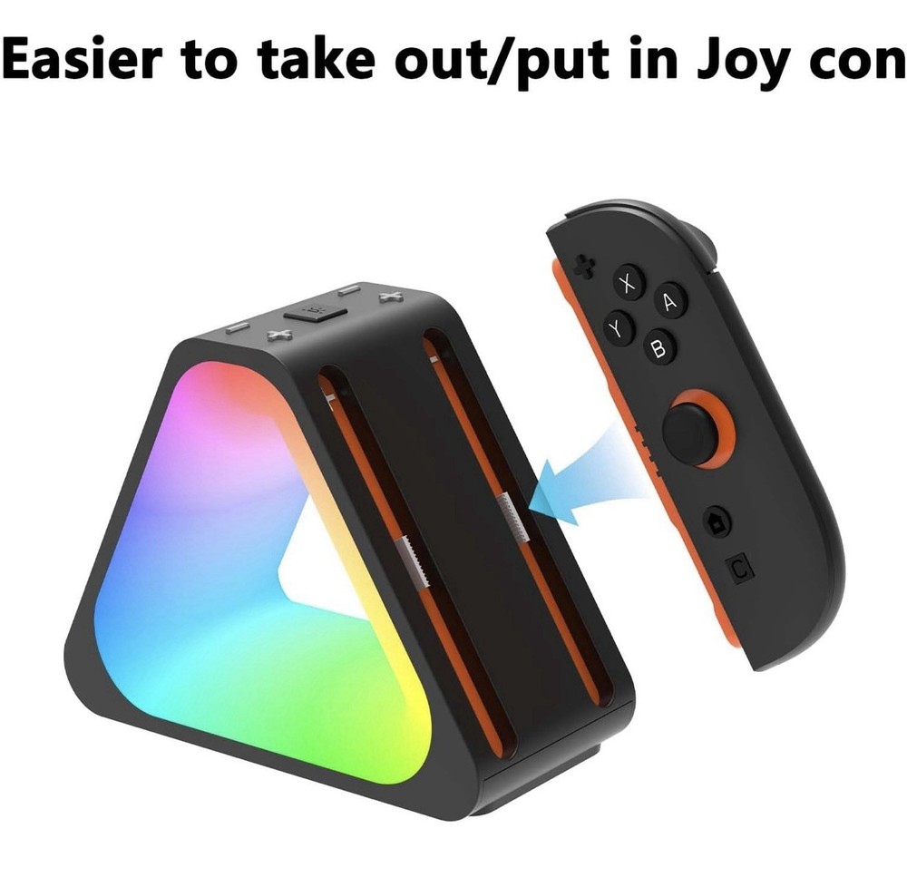 Controller Charging Stand 7 RGB light modes Changing Colors for Switch