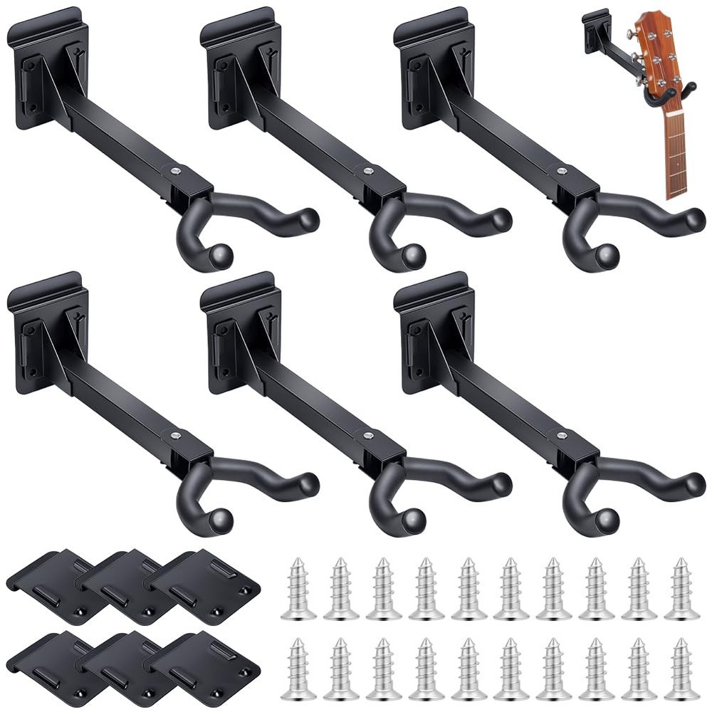 12Pcs Guitar Hook, Adjustable Guitar Wall Mount Stand Hangers Wall Mount Hook...