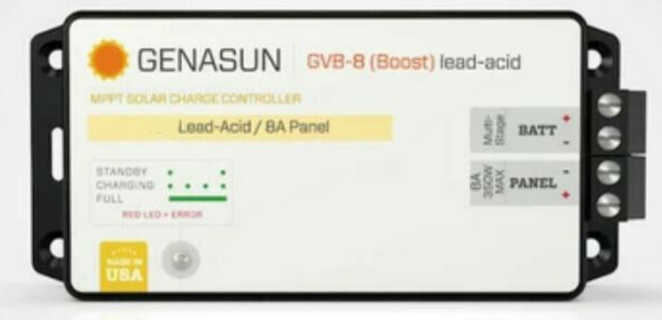 GENASUN GVB-8-PB-24V MPPT CHARGE CONTROL VOLTAGE BOOST 24 VDC 8A