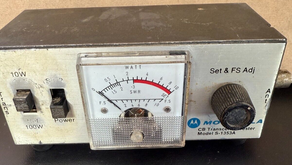 Motorola CB Transceiver Tester Model S-1353A Untested
