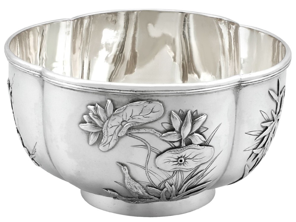 Antique Chinese Export Silver Bowl Circa 1900