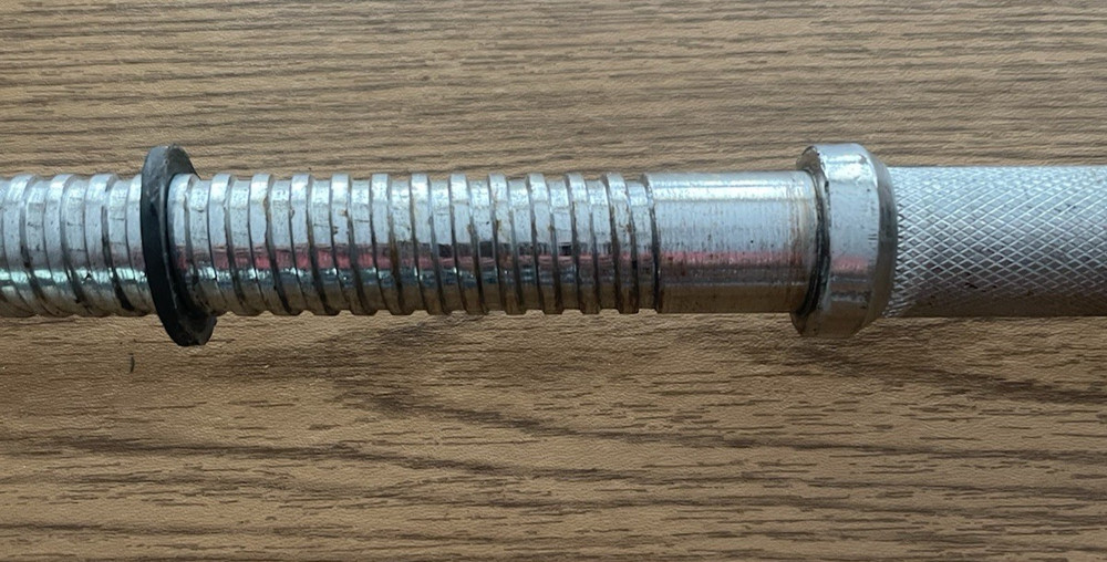 Vintage Chrome 5' Threaded Barbell 1" w/Collars Make OFFER