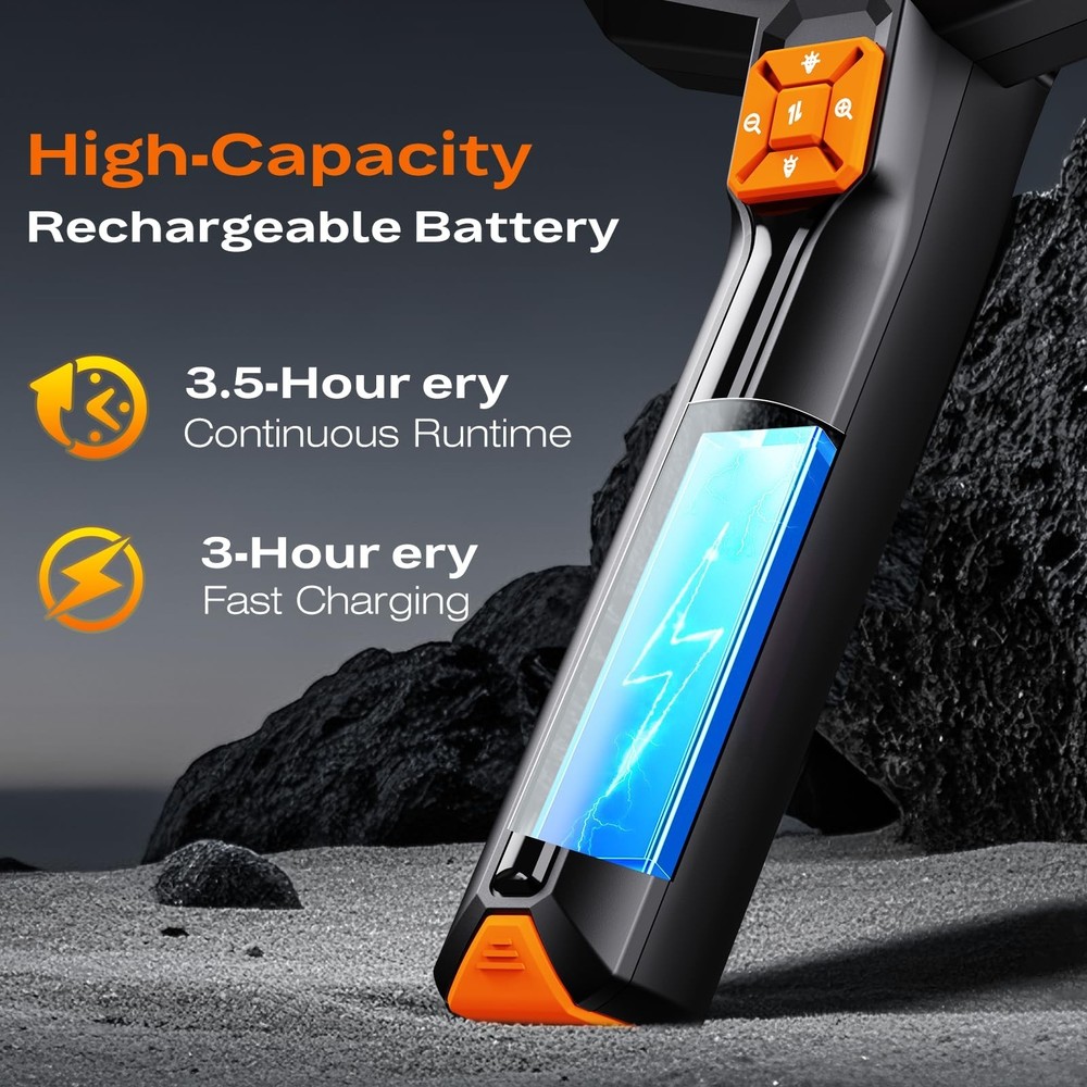 Endoscope Camera with Light, Handheld Borescope with 4.3" IPS Screen, 1080P HD