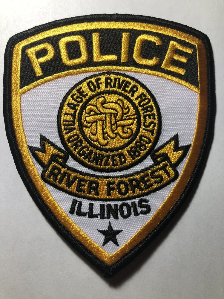 River Forest Illinois Police Patch ~ White