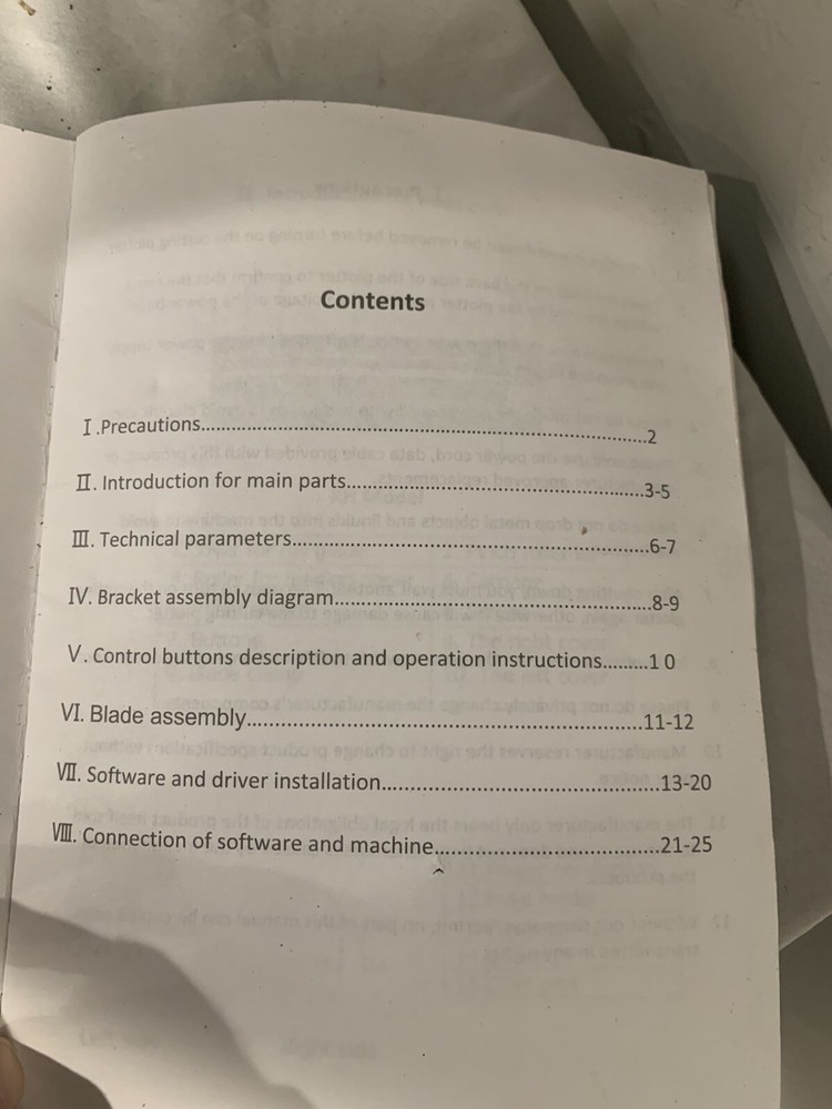 Cutting plotter - Operation manual