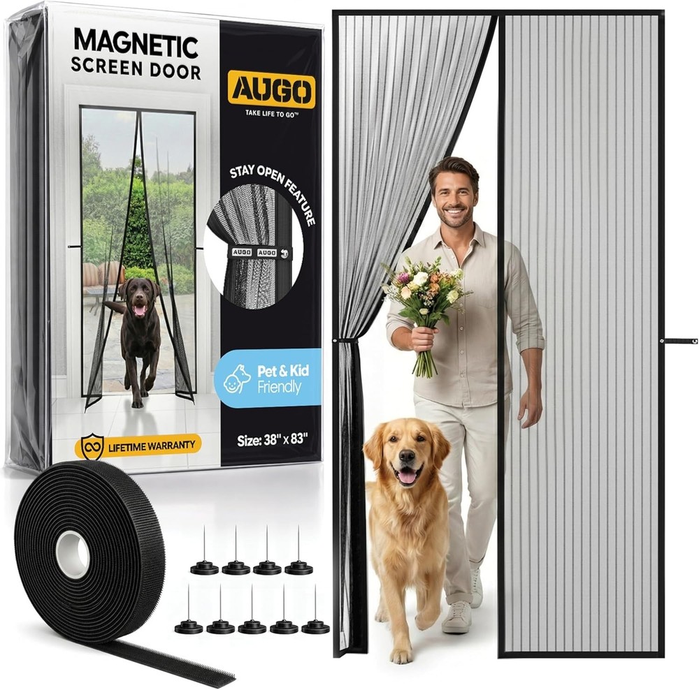 Self Sealing Mesh Door - Easy Install, Kid Friendly
