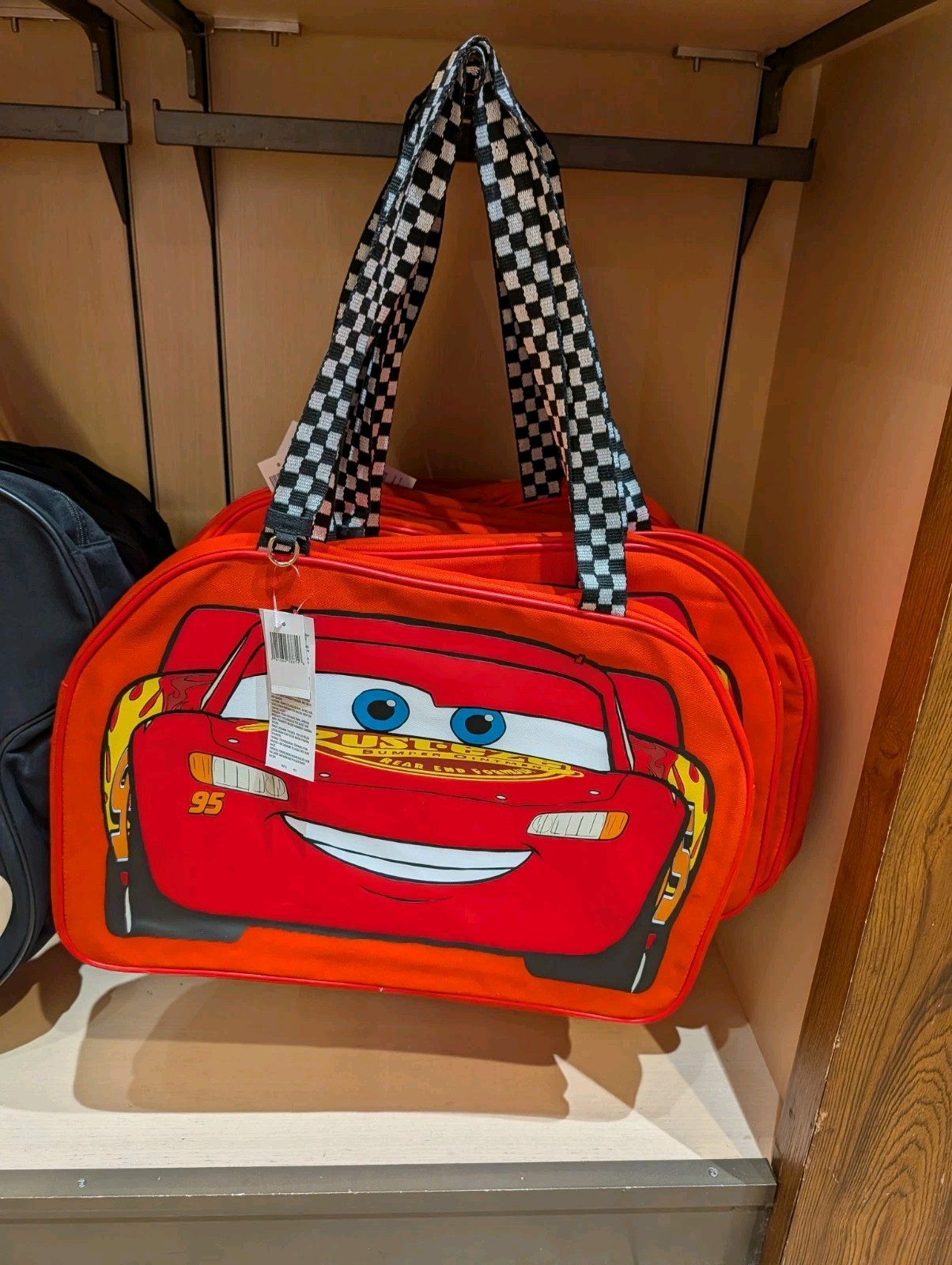 NEW WDW Disney Park 2026 Pixar Cars Lightning Mcqueen Big Face Tote Shoulder Bag