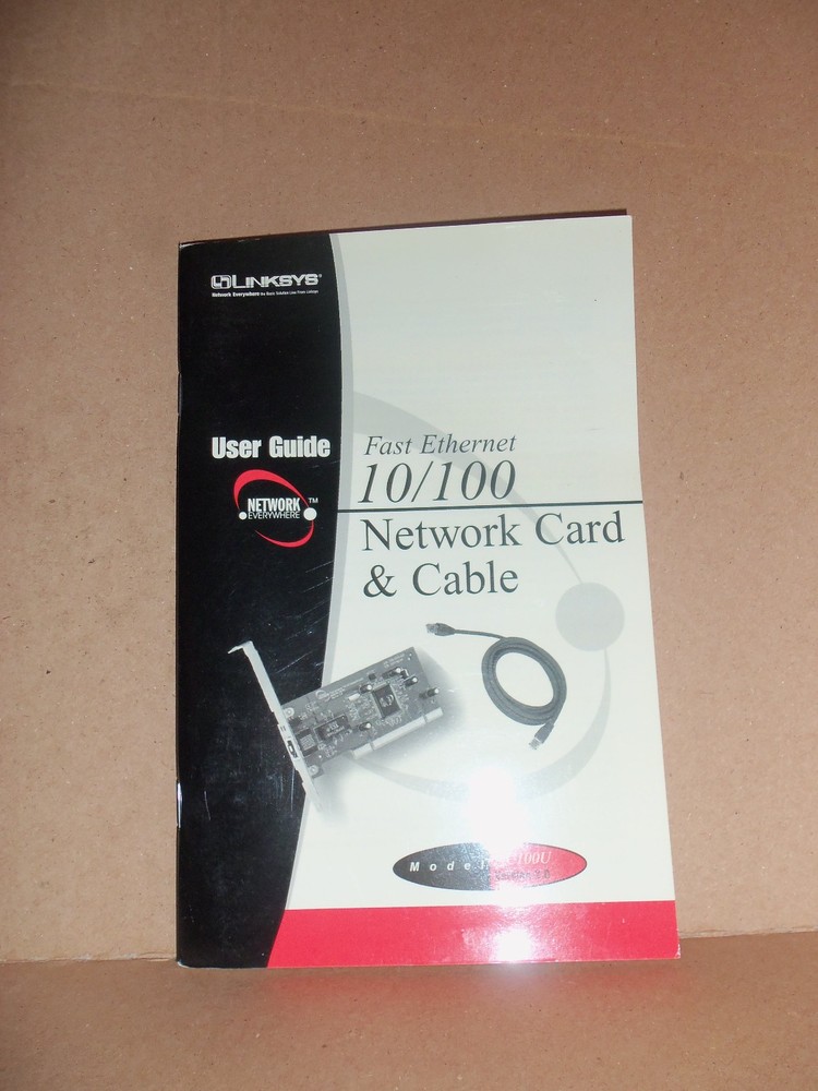 User Manual & Software for Linksys Fast Ethernet 10/100 Network Card model NC100