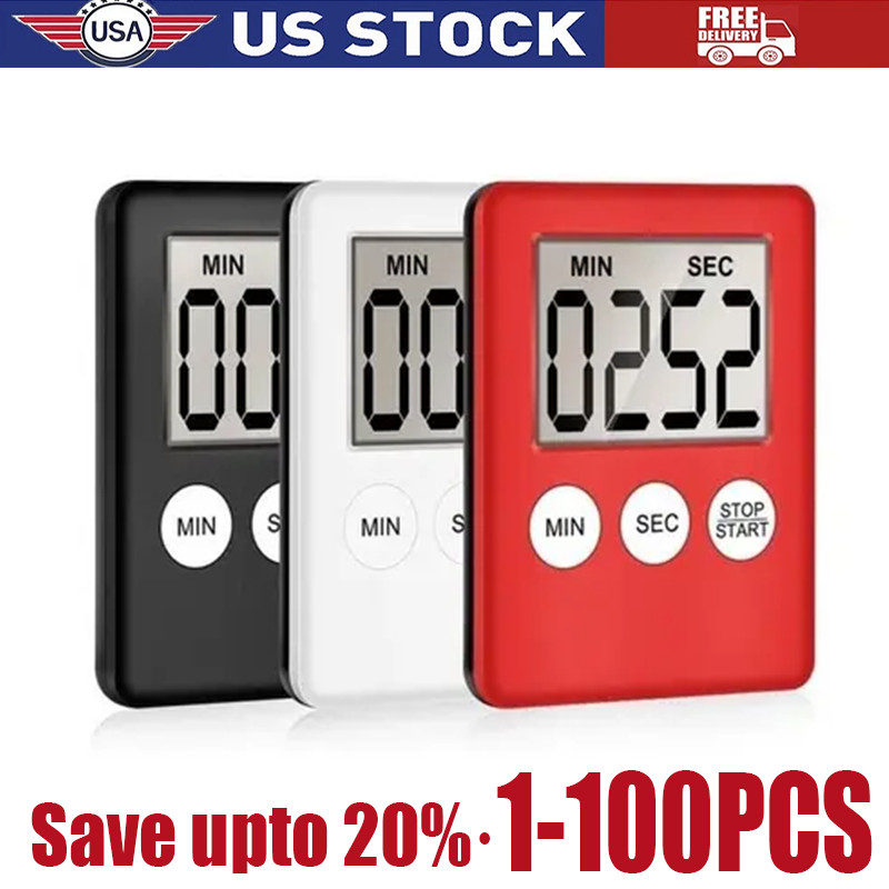 Large LCD Digital Kitchen Cooking Timer Count-Down Up Clock Loud Alarm Magnetic