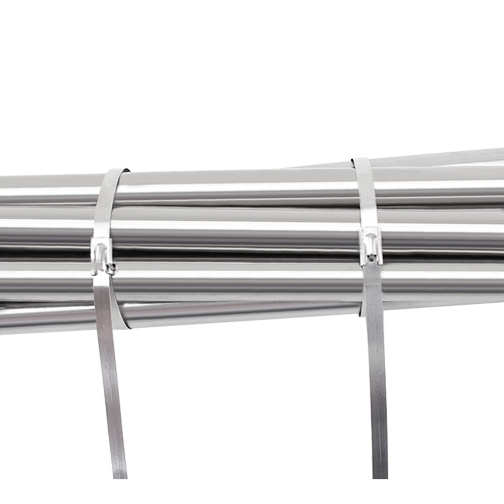 500Pcs 16" Stainless Steel Self Locking Cable Ties Durable for Mining Electrical