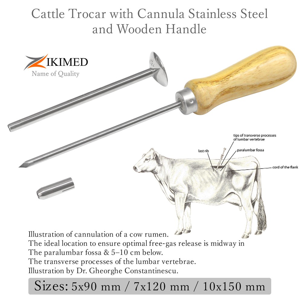 Portable Livestock Trocar Multi-Purpose Stomach Deflation Ventilating Tool