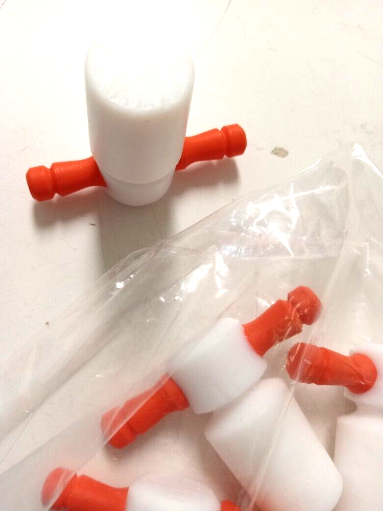 DWK Life Sci Kimble 41901R-19 Key-Head Solid PTFE Stopper Orange 19/22 (2 Pcs)