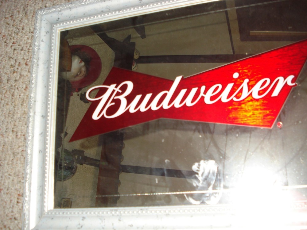BUDWEISER ICONIC REFRESH SM SILVER FRAMED MIRROR