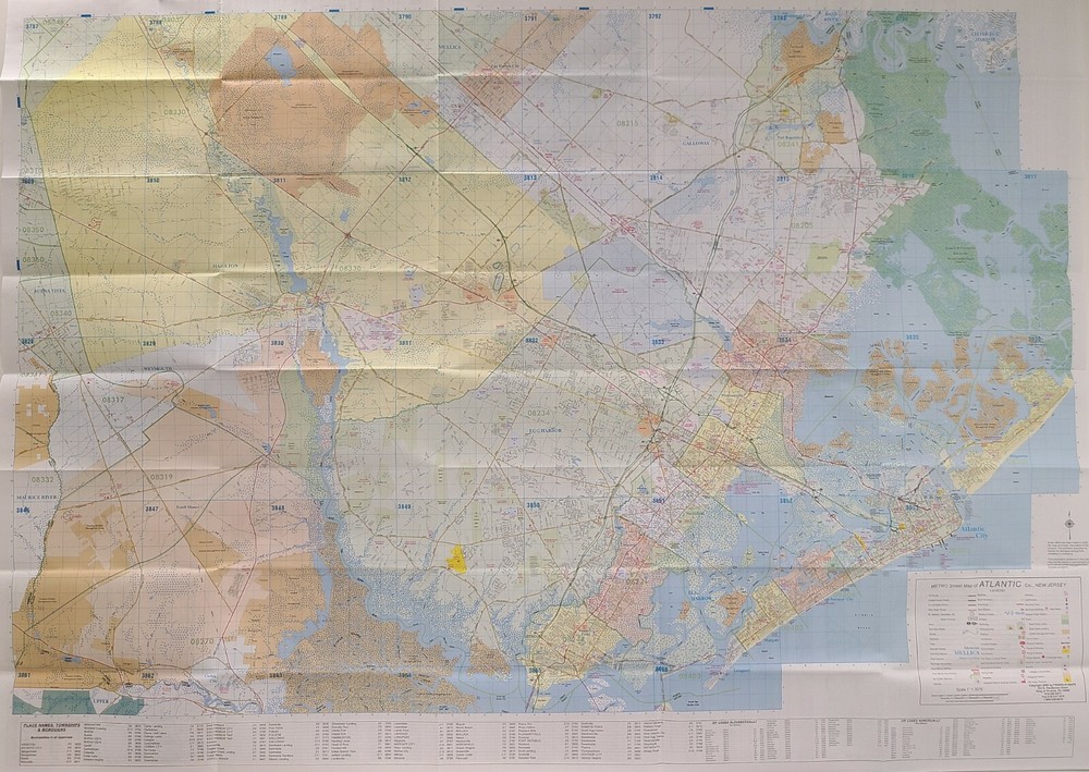 Atlantic County New Jersey Street Map by Franklin Maps