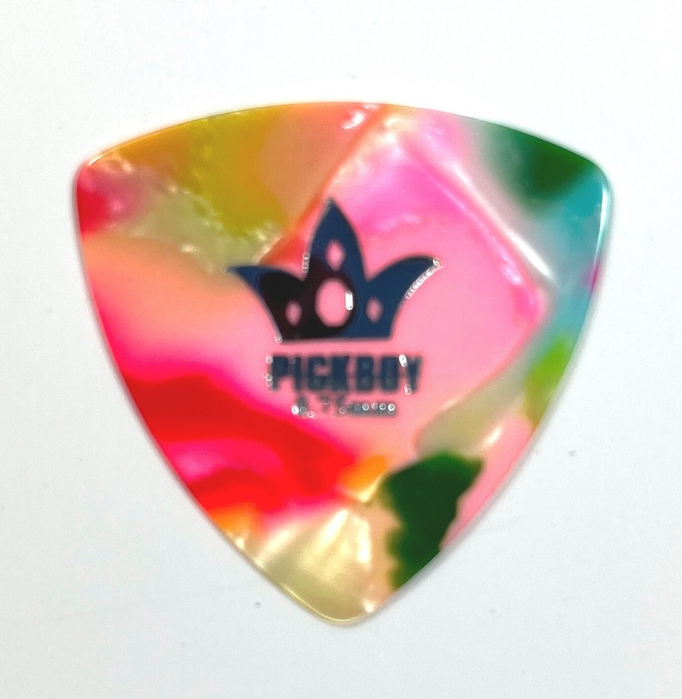Pickboy Celluloid Guitar Picks Rounded Tri Confetti Clown .75mm Medium 10 pack