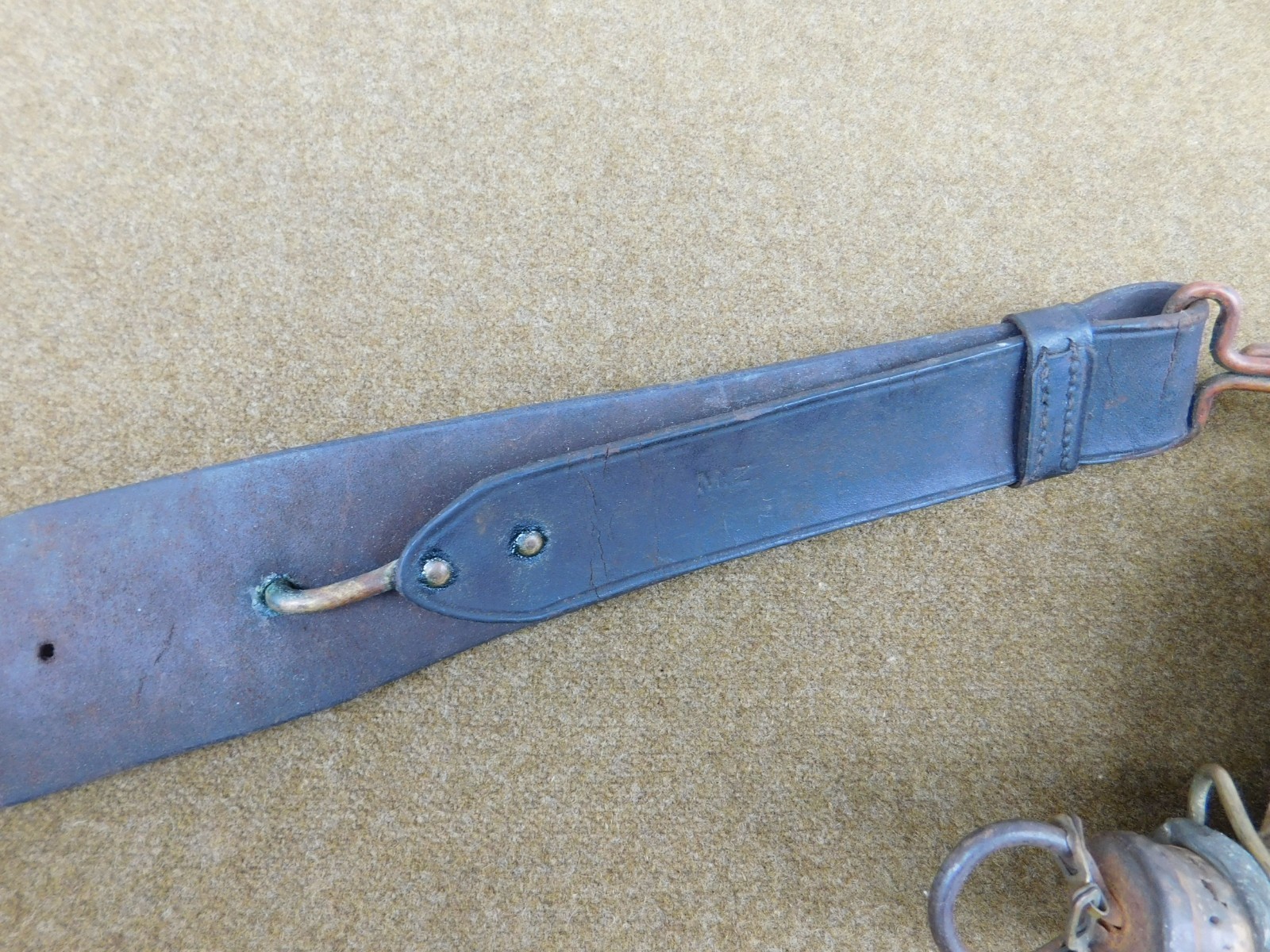 ORIGINAL SPANISH AMERICAN WAR U.S. ARMY MODEL 1886 CANTEEN WITH LEATHER SLING