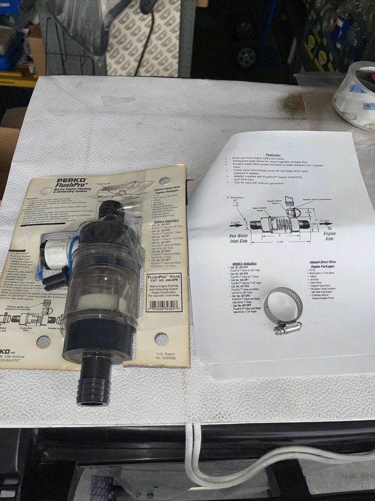 PERKO FLUSH PRO MARINE ENGINE FLUSHING & WINTERIZING SYSTEM,1 INCH;P/N 456 DP6