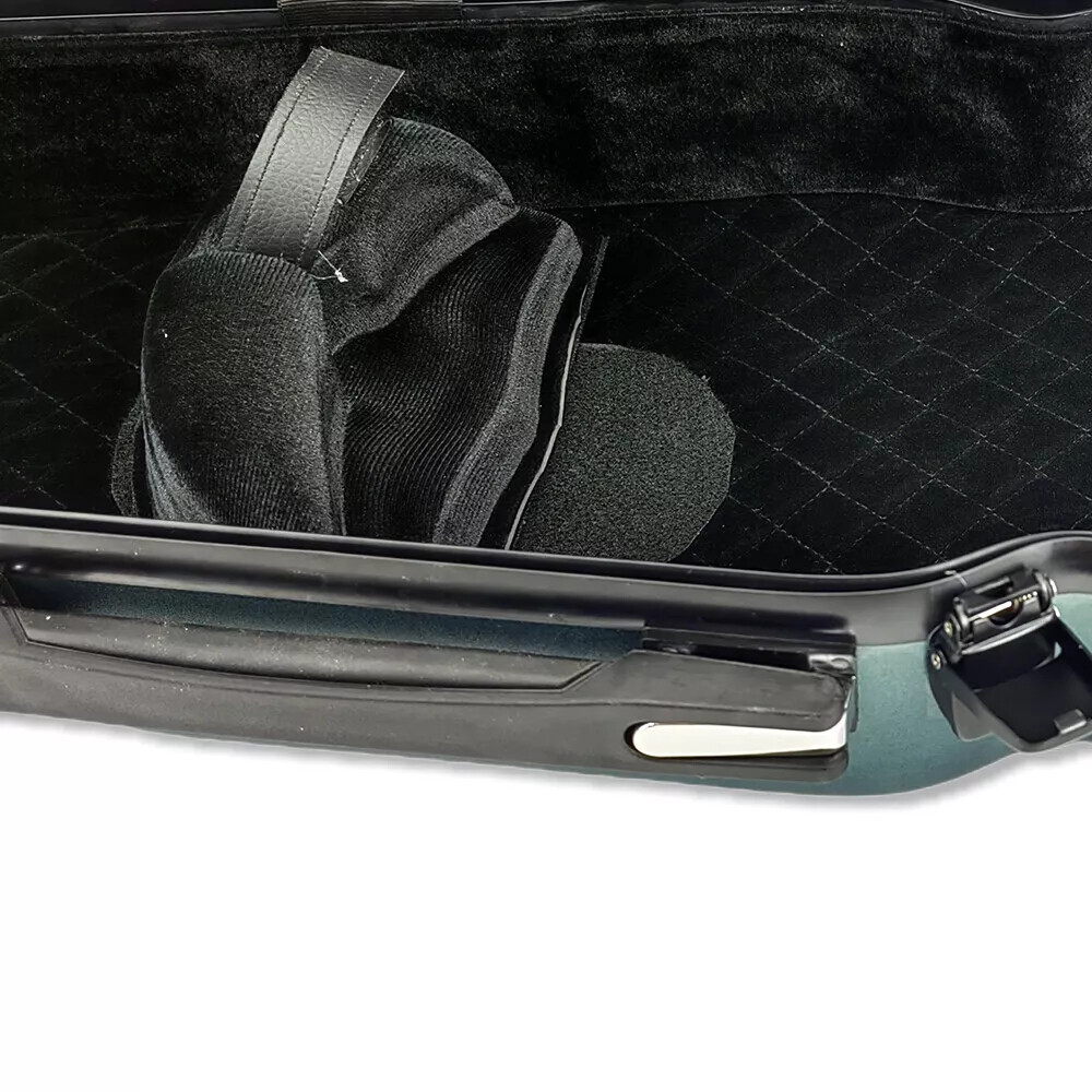 Dark Green 16 Inch Viola Case Carbon Fiber Hard Case Backpack Adjustable
