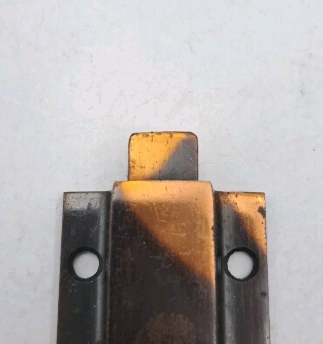 Antique Spring Loaded Latch Chain Pull Japanned Surface Mount Door Hardware