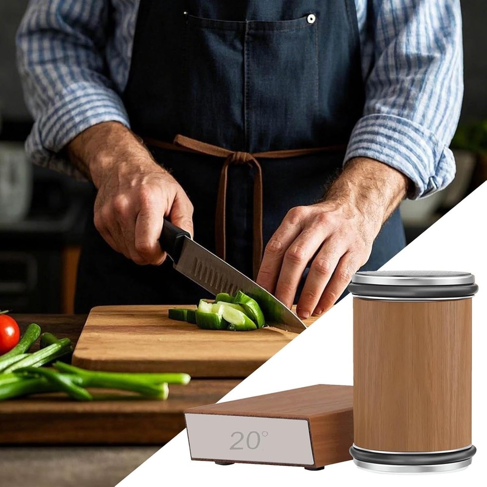 Rolling Knife Sharpener Kit, Rolling Knife Sharpener with 2 Diamond... Fast Ship