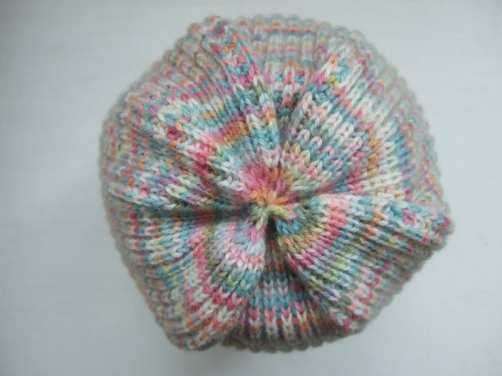 Hand Knitted HAT, 100% Wool Yarn (HAND DYED by me)