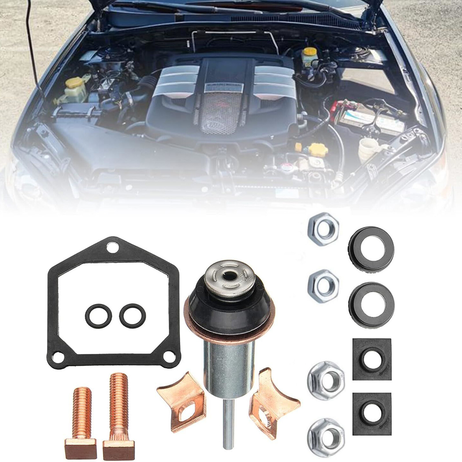 228000-6660 Starter Solenoid Repair Rebuild Kit Plunger Contacts Set For Toyota