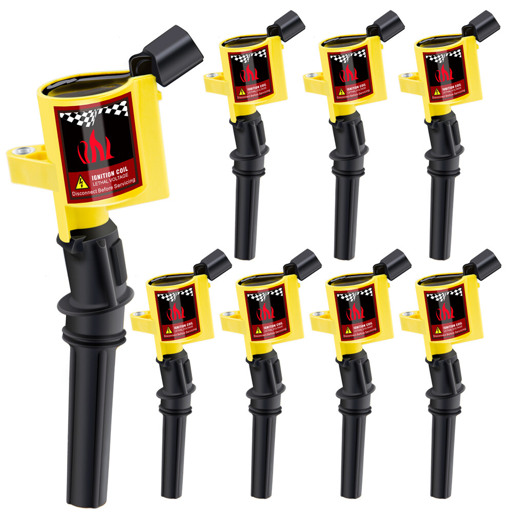 8PCS Ignition Coil Pack and Iridium Spark Plug For Ford F-150 4.6L 5.4L V8 DG508