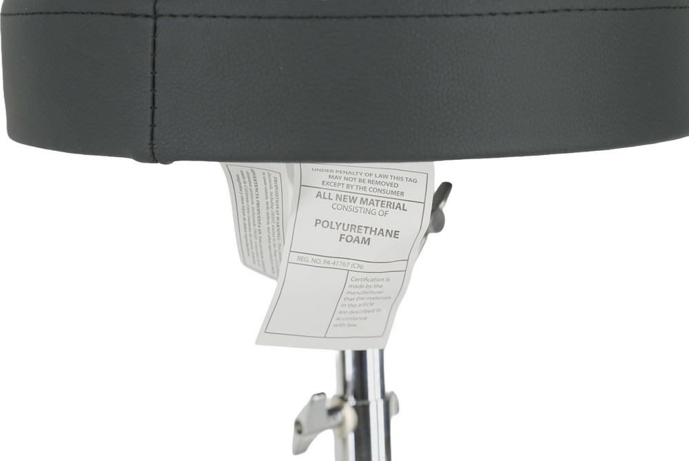 Ddrum Adjustable 12" x 2" Drum Throne Seat Round Padded Stool Hardware