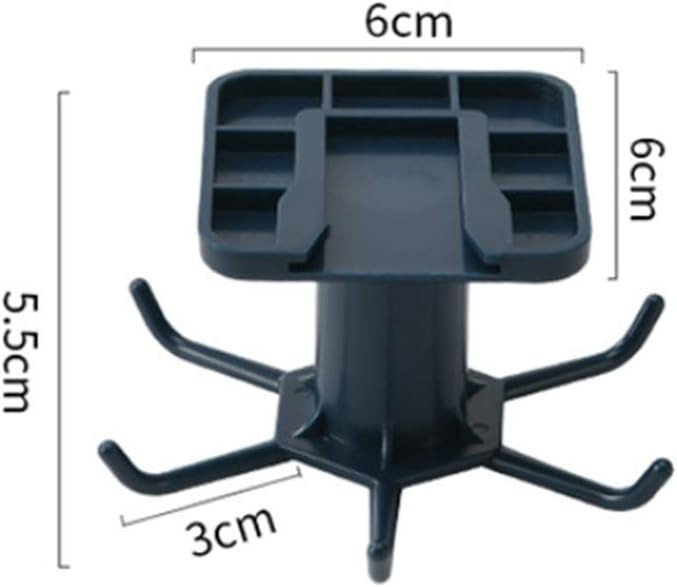 2PCS Rotatable Adhesive Kitchen Hooks, Nail-Free Black