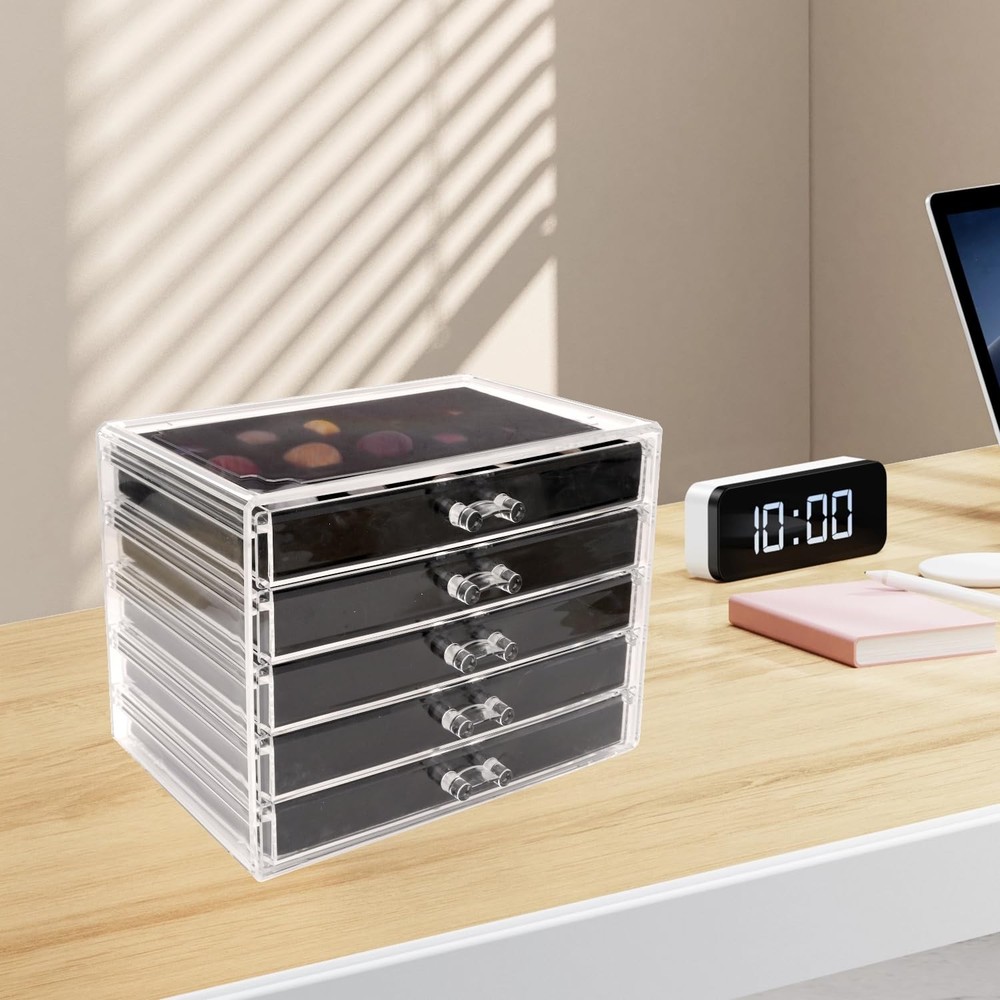 Rock Display Case, Collection Box, 90 Grid Crystal Clear