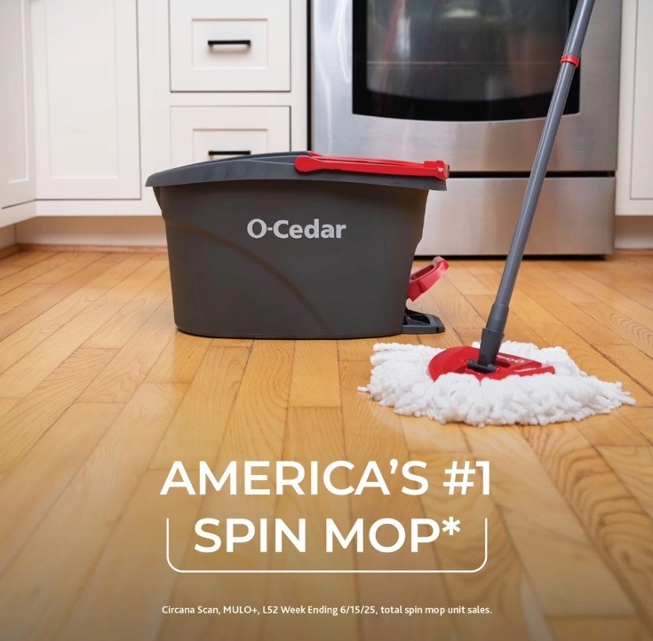 O-Cedar EasyWring Spin Mop & Bucket System Rewash Microfiber Metal Handle Set