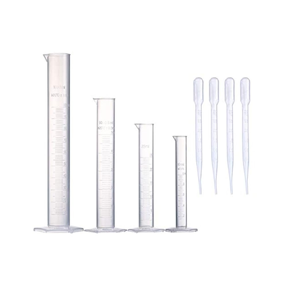 Polypropylene Test Tubes, 4 Sizes, Ideal for Lab Experiments & Measuring