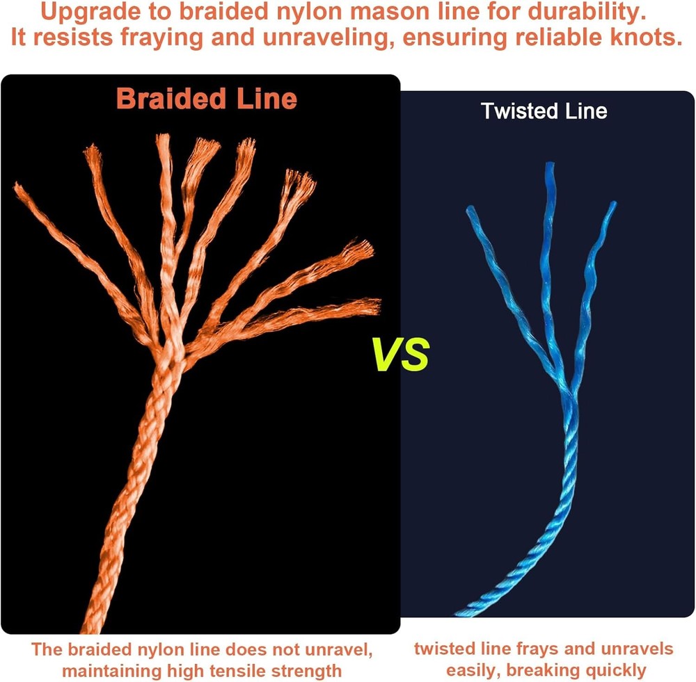 500 Ft #18 Braided Nylon Mason Line String - Durable Landscape & Construction Us