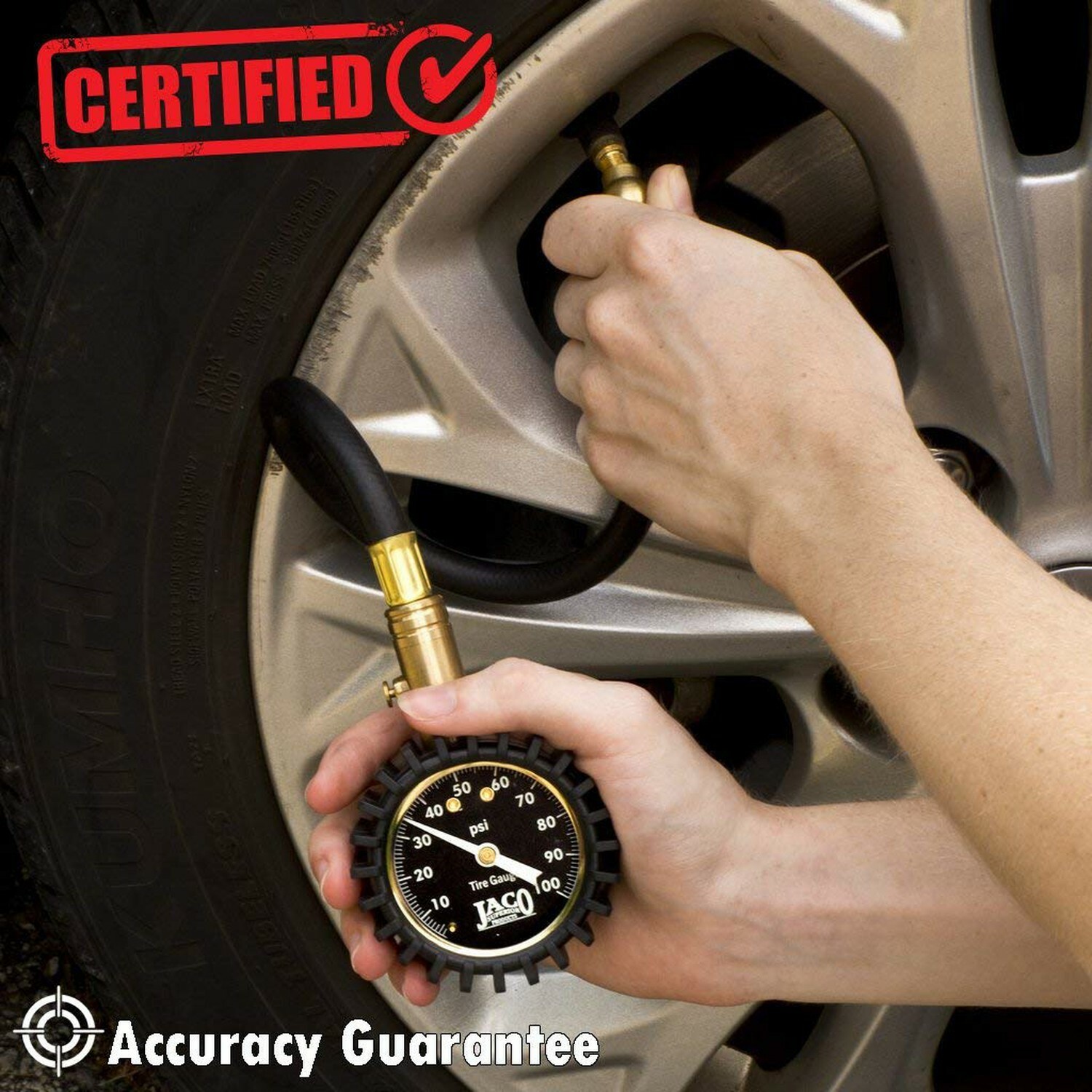 JACO ElitePro™ Tire Pressure Gauge - 100 PSI