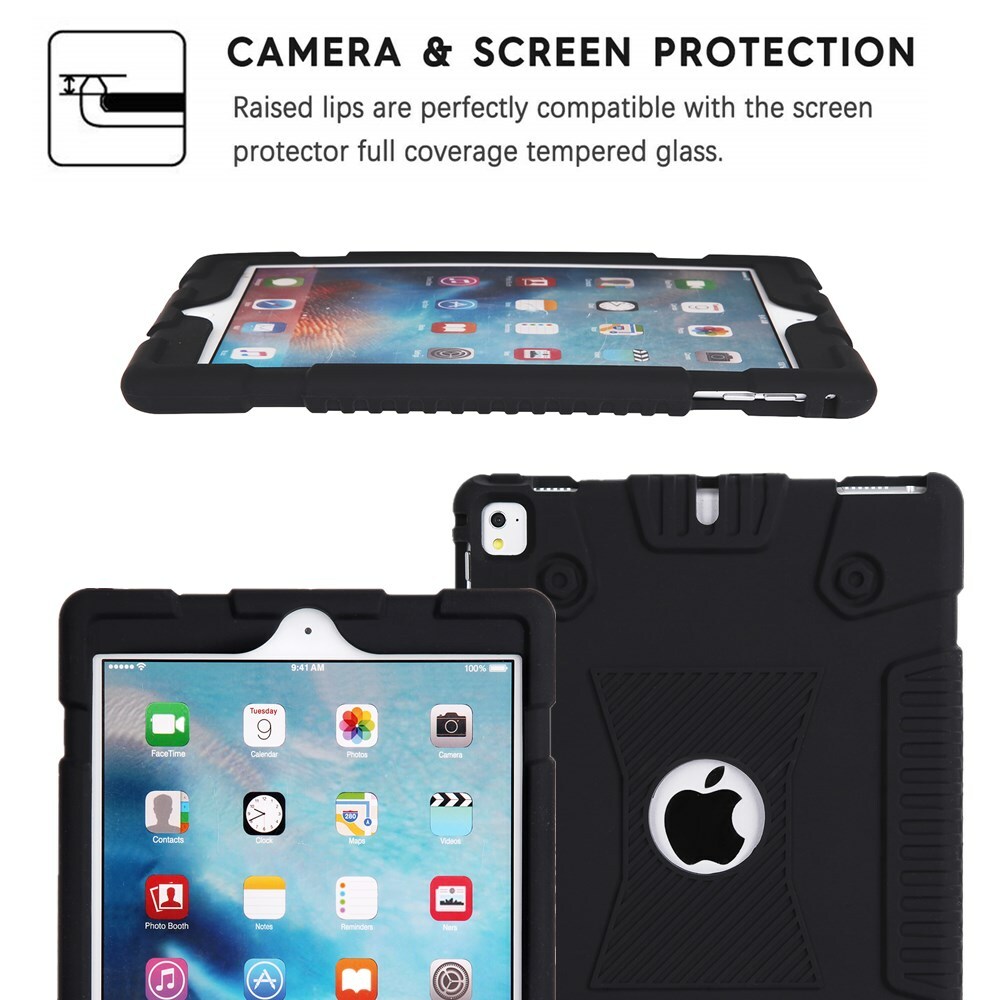 For iPad 6th Generation 9.7 2018 Shockproof Slim Soft Case+Screen Protector Film