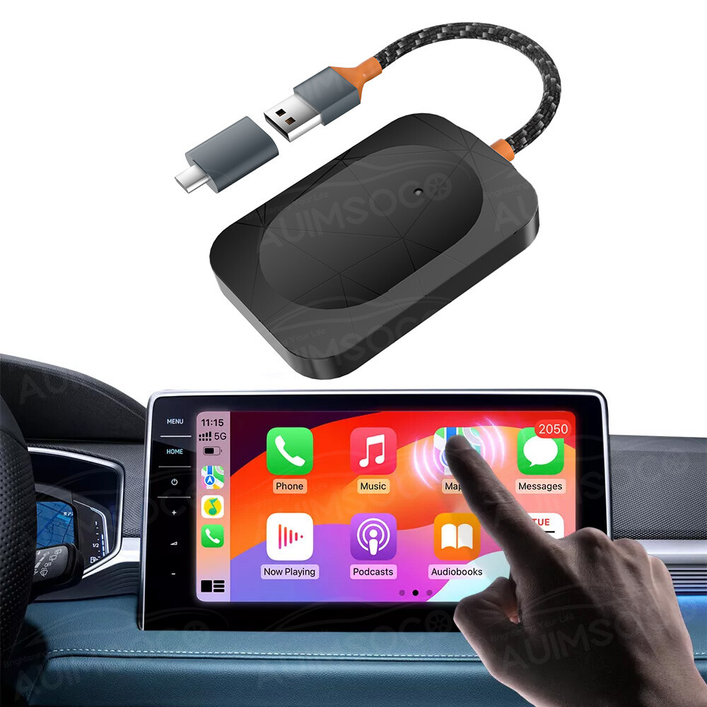 Wireless CarPlay Adapter Dongle USB For Apple iOS Car Auto Navigation Player
