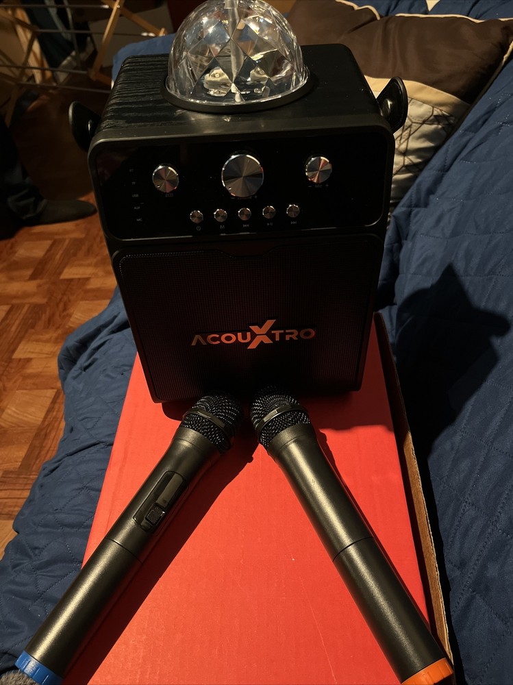 Acouxtro Speaker Portable Bluetooth Karaoke Machine
