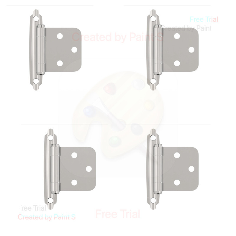Amerock BPR342926 Pair of Variable Overlay Surface Mount Door Hinge, Chrome 4Pk