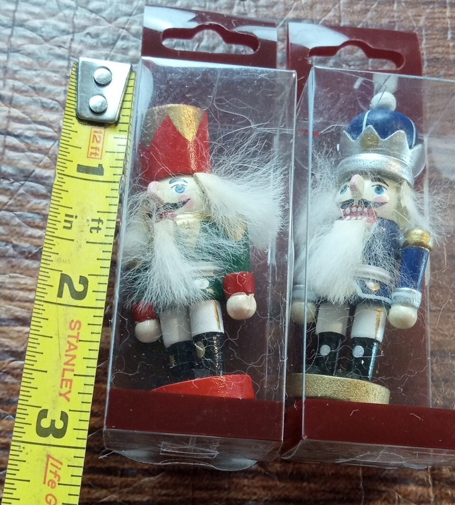 Handcrafted Nutcracker King Pin 3” Set Of 2