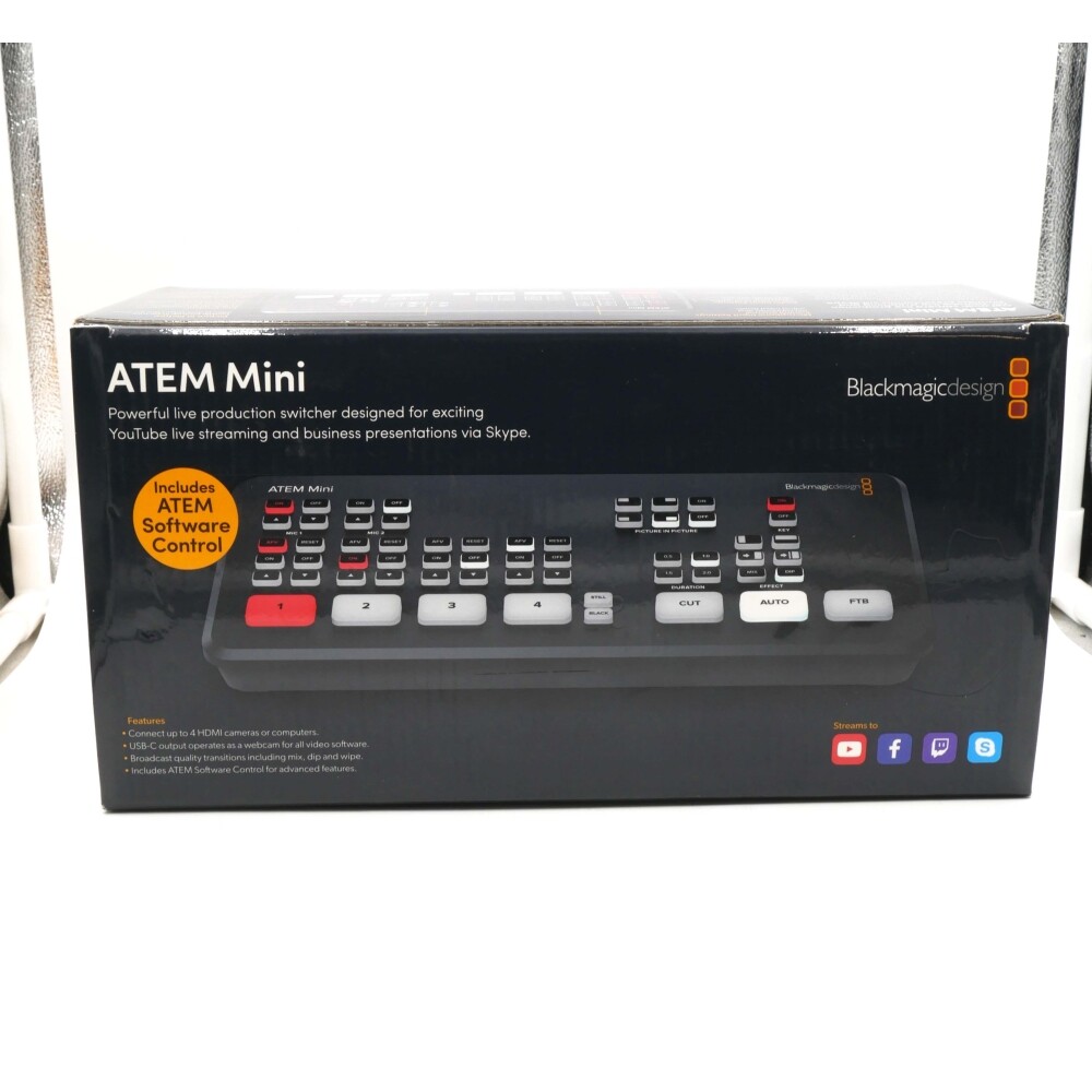 Blackmagic Design ATEM Mini HDMI Live Stream Switcher **OPEN BOX**