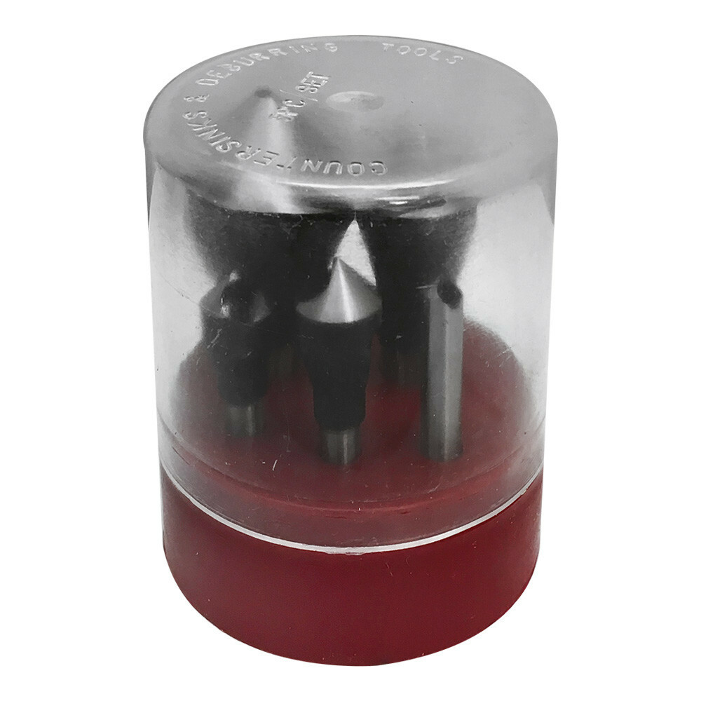 5 Pieces 90 Degrees #0-4 Straight Shank HSS Zero Flute Countersinks Deburring