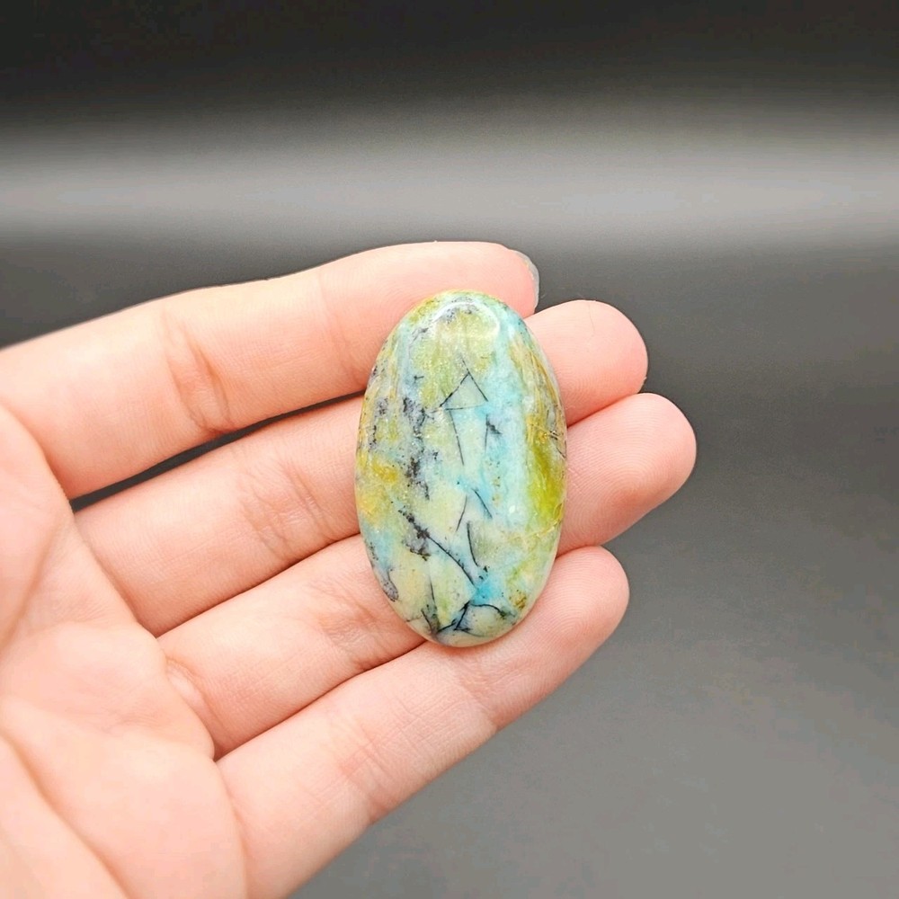 Indonesian Blue Opalized Petrified Wood Cabochon