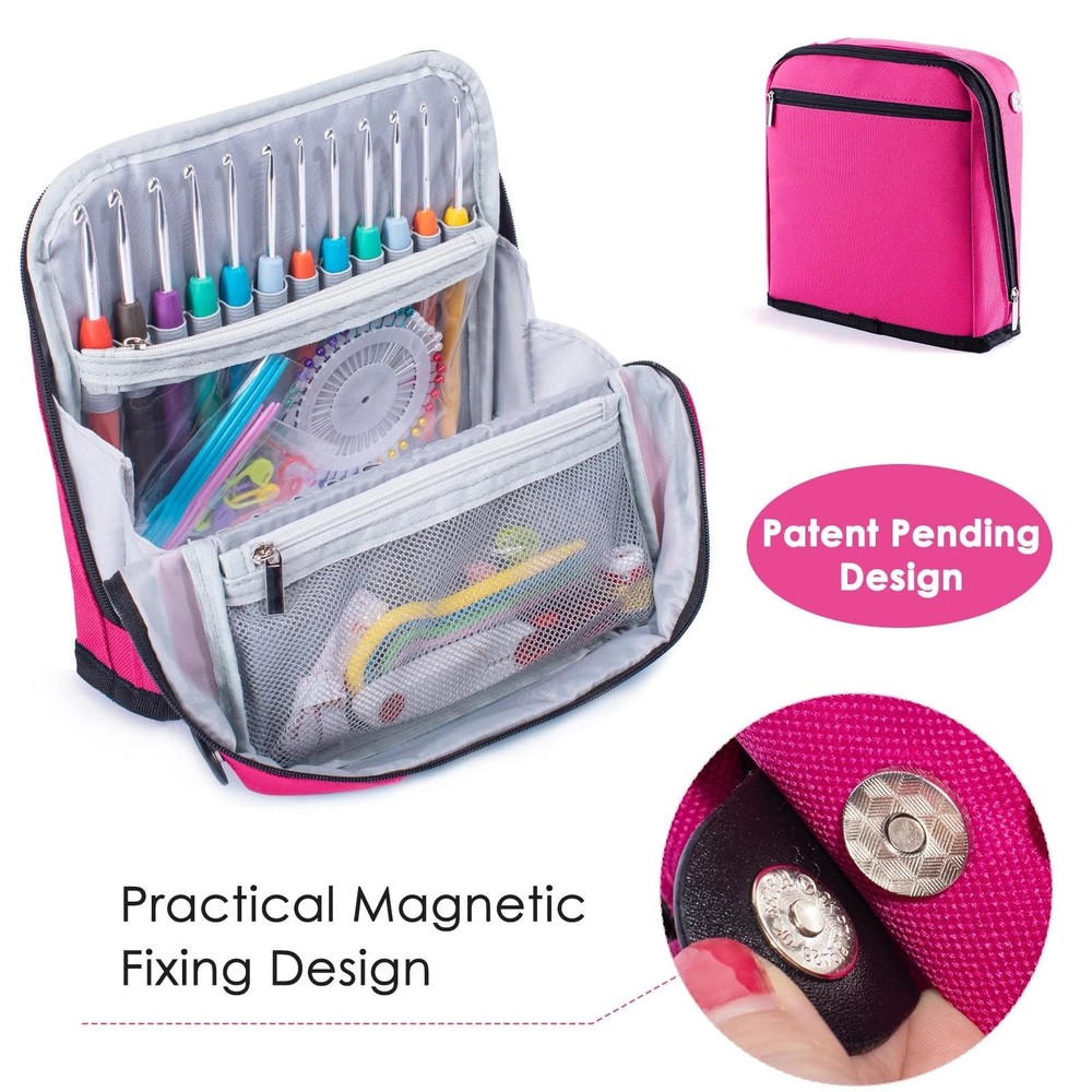 Crochet Hook Case Empty - Crochet Hook Organizer Stand Up Unique Design -Corc