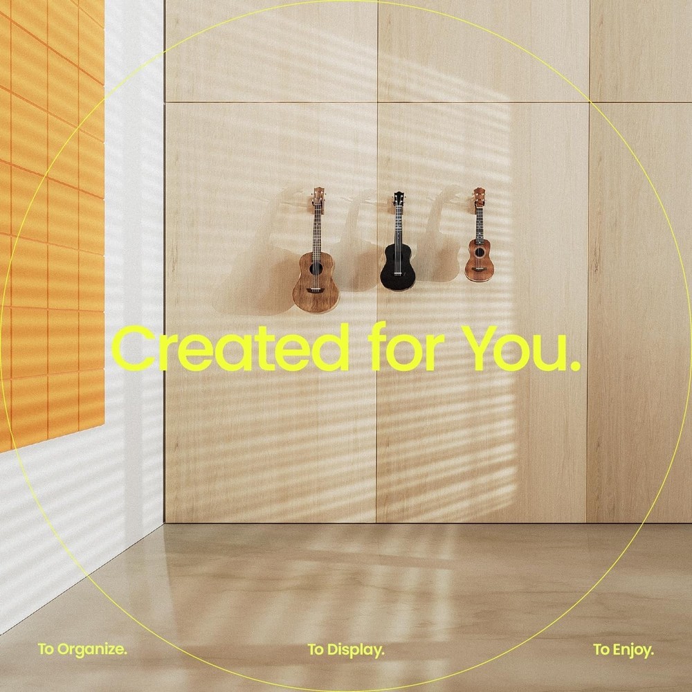 Lifetime Ukulele Wall Mount - Securely Display Your Instruments, 2 Pack